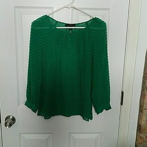 J Crew Swiss Dot Blouse